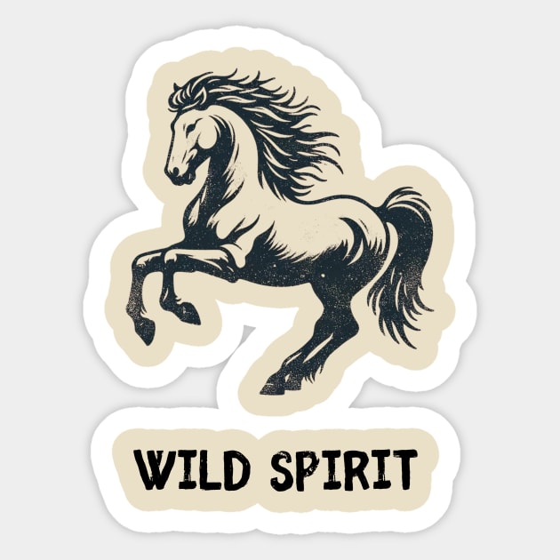 Wild Spirit - Wild Horse Design Sticker by Something Clever